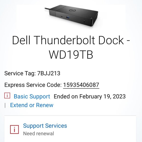 Dell WD19TB Thunderbolt 3 USB-C DisplayPort Docking Station + 180w power adapter - Picture 4 of 7